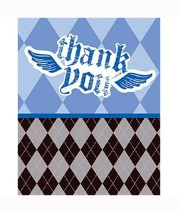 Lil' Rebel 1st Thank You Cards & Envelopes Baby Shower Birthday Party 8 Count - Picture 1 of 1