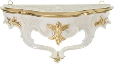Wandkonsole Elfenbein-Gold Wandablage 30x16 Hängekonsole Wandregal Barock Antik - Bild 1 von 4