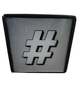 Misc. Hashtag - Alphabet Lightbox Room Decoration Sign - NEW - Picture 1 of 3