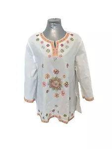 Yes!Miss Womens White Top Size XXL Linen Blend New with Tags - Picture 1 of 4