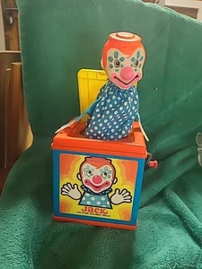 Vintage Mattel Jack in the Box Music Toy Box Clown Wind-Up 1976 Mexico - Picture 1 of 8