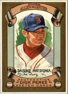 2007 Topps Allen and Ginter Dick Perez bocetos #4 Daisuke Matsuzaka - casi nuevo-como nuevo Foto 1 de 2