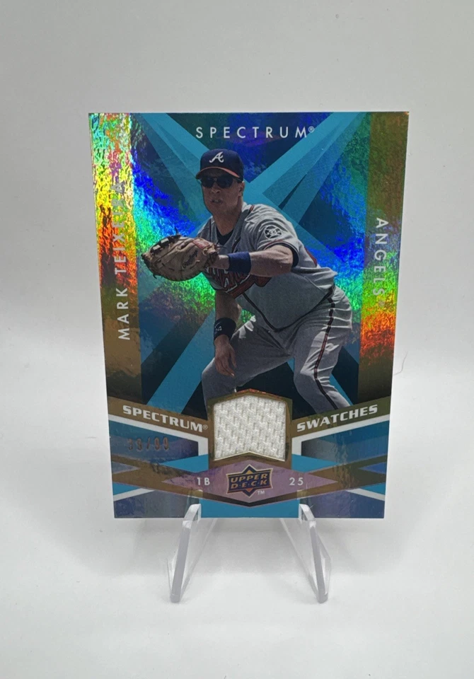 2009 Upper Deck Spectrum Swatches Mark Teixeira /99 SS-MT Angels Braves! - Image 1 of 4