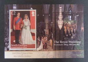 South Georgia & Sandwich 2011 Royal Wedding William Kate MS MS532 MNH UM - Picture 1 of 1