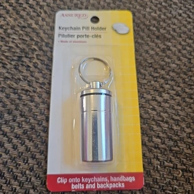 SEALED ASSURED ALUMINUM KEYCHAIN PILL HOLDER  - Image 1 of 4