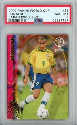 2002 Panini World Cup Ronaldo Japan Exclusive/#21 PSA8 Brasil - Image 1 of 2