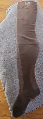  3 Medias de nailon de malla sin costuras hasta el muslo Jaclyn 8,5 vintage 1950 nuevas en caja  Foto 1 de 4