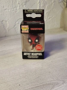 Funko Pocket Pop! Keychain Marvel Artist Deadpool Gamestop Exclusive - Picture 1 of 5