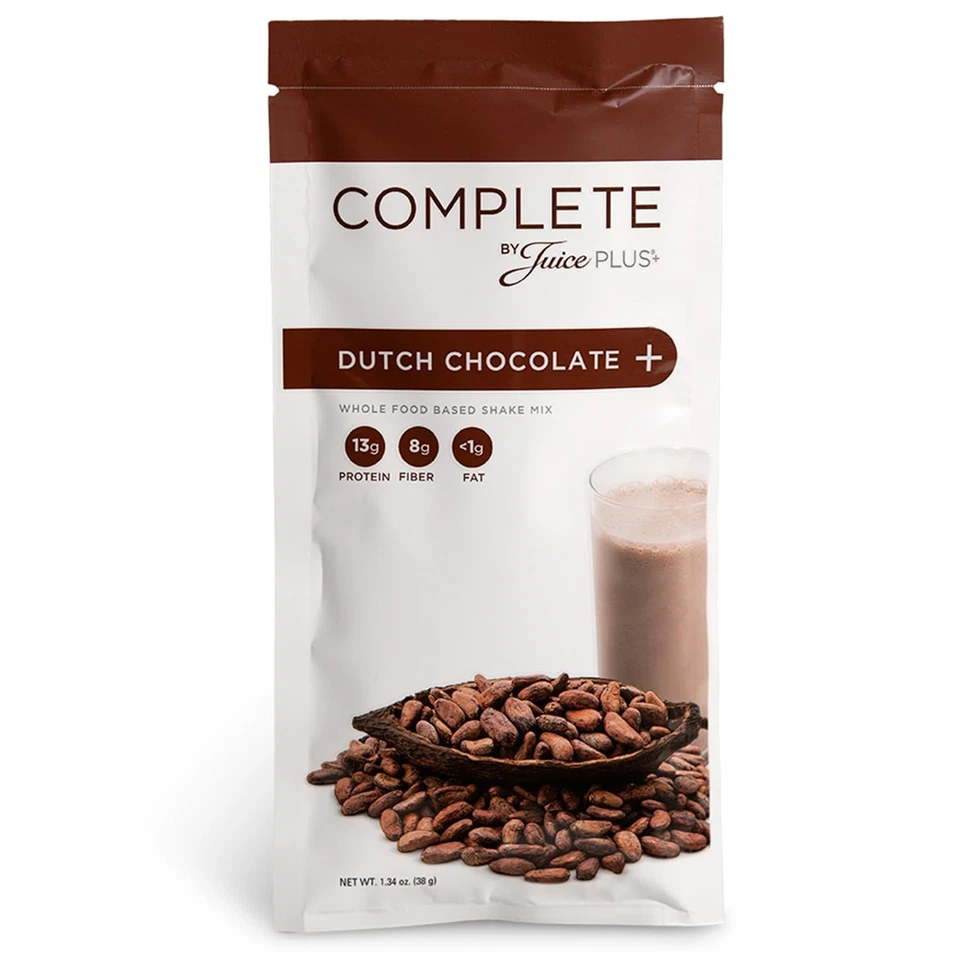 Complete by JuicePlus+ Batidos de chocolate holandeses de una sola porción - Nutrición a base de plantas... Foto 1 de 4