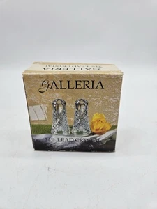 Salt & Pepper Shakers 24 Lead Crystal 3 1/4 x 1 3/4 by: Galleria Made in France - Picture 1 of 9