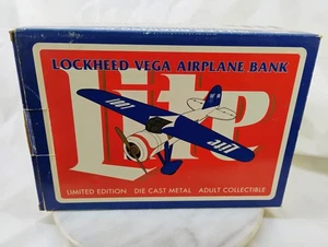 Vintage 1996 Liberty Classics Spec Cast Miller Light Lockheed Vega Airplane Bank - Picture 1 of 6