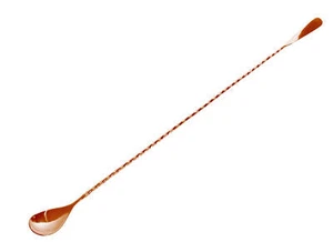 Beaumont 450 mm Kupfer Hudson verdrehter Cocktail Löffel mit flachem Ende für Bar Pub - Bild 1 von 12