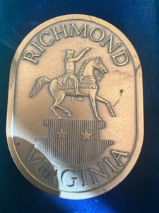 Pisapapeles vintage Richmond Virginia VA 3"x 2 3/8" RV1 - Imagen 1 de 9