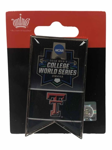 Texas Tech Red Raiders 2018 College World Series CWS Aminco Banner Pin Cover