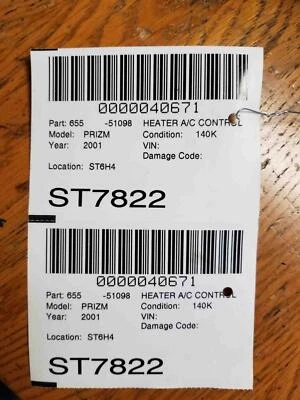 加热器 A/C 控制雪佛兰 GEO PRIZM 01 02 — 第 1/4 张图片