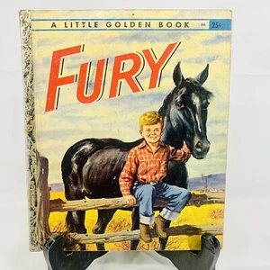 Vintage Fury Little A Golden Book childrens equestrian horse "A" 1st ed 1957 - Picture 1 of 8