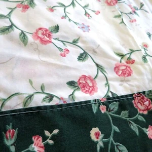 Vintage Cannon Full Size Flat Sheet Multicolor Floral Percale Cottage Country - Picture 1 of 7