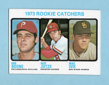 1973 Topps #613 Rookie Catchers Bob Boone & others Baseball Card Ex/Mt