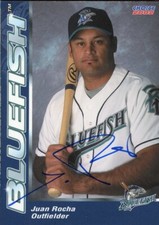 2002 Bridgeport Bluefish JUAN ROCHA Signed Card autograph AUTO ROYALS