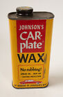 Boîte en étain en cire pour plaque de voiture Johnson's (J4R) 10 fl oz (JSF6) rouge jaune litho vide