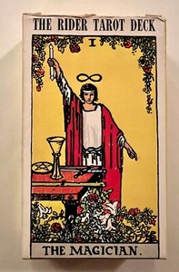 1971 The Rider Tarot Deck (The Magician Box Cover +78 Cards & Instruction Book)