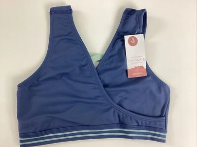 Cacique Lane Bryant Bralette Regular Size 4/6 Blue Cross Over NWT - Image 1 of 4