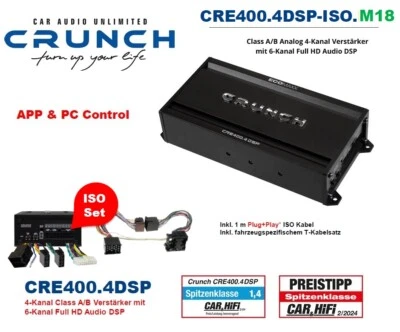 Crunch CRE400.4DSP-ISO.M18 DSP Verstärker kompatibel mit BMW 7er E38 1987 - 2001 - Bild 1 von 4