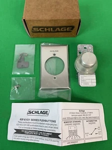 Schlage Push Button 621xAL Heavy Duty Pushbutton 1-1/4” single gang, 626 finish - Picture 1 of 8