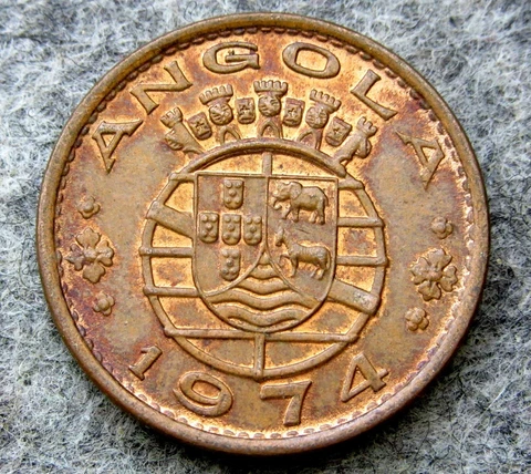ANGOLA PORTUGUESE COLONIAL 1974 1 ESCUDO UNC Cover