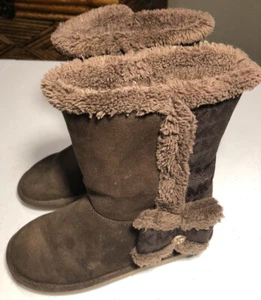 Michael Kors  Girls Chocolate Shearling Style Brown Boots  Size 13 Girls - Picture 1 of 7