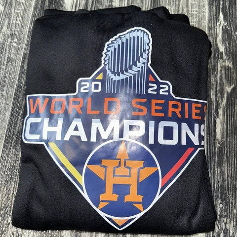 NWT Adult HOUSTON ASTROS 2022 WORLD SERIES CHAMPION Black Hoodie Multiple Sizes Cover