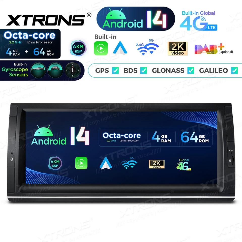 XTRONS Für BMW X5 E53 Autoradio 10.25" Android 14 4G+64GB GPS Navi mit Gyroskop - Bild 1 von 4