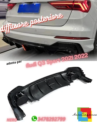 ⭐DIFFUSEUR ADAPTÉ POUR Q3 F3 2018+ SUV UNIQUEMENT POUR SLINE LOOK RSQ3 GLOSS