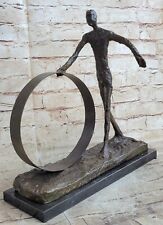 36 CM Bronze Skulptur Laufender Mann Gehstock Mann Stil Musee D`Orsay Paris