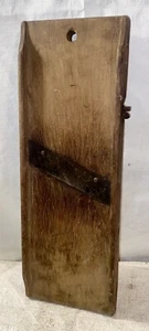 ANTIQUE FARMHOUSE WOODEN SLAW BOARD - SLICER - CABBAGE CUTTER - PRIMITIVE DECOR - Picture 1 of 6