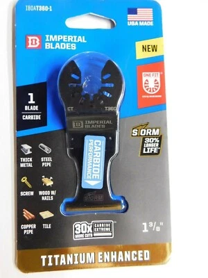 Hoja de carburo bimetálico mecanizada con titanio Imperial Blades OneFit 1-3/8  Foto 1 de 2