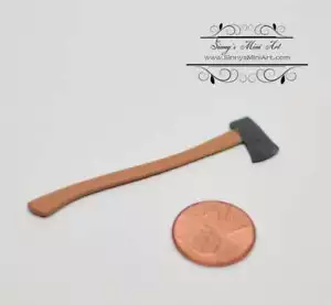 1:12 Dollhouse Miniature Large Axe/Miniature Tool IM 0129 - Picture 1 of 3