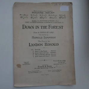 hoja de canción DOWN IN THE FOREST dúo, Landon Ronald - Imagen 1 de 1