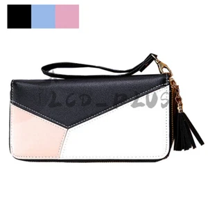 Women Lady Leather Clutch Wallet Long Purse Credit Card Phone Holder Zip Handbag - Picture 1 of 19