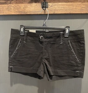 BKE Buckle Shorts NEW Black Size 30 Low Rise Slim Fit Pockets Casual Women Beach - Picture 1 of 8
