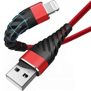 Braided Fast Charger Cable Heavy Duty USB Cord For iPhone 14 13 12 11 X XR 8 7 6 - Picture 1 of 11