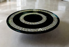 30" black Marble Table Top inlay Pietra Dura handmad dining coffee home decor