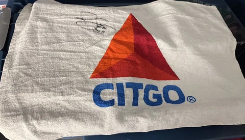 NBA HOF Rockets Ralph Sampson Auto Towel Cover