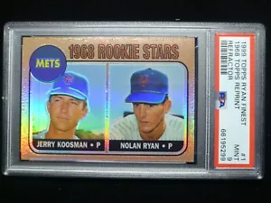 1999 Topps Finest Nolan Ryan #1 (1968) Refractor PSA 9 Mint - Picture 1 of 6