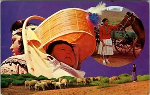 Native Americana Indian Scenes Oklahoma Postcard - Picture 1 of 2