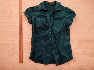 The Limited 1990's Women's ? Juniors shirt size Medium button up blouse Green - Picture 1 of 3
