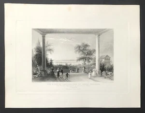  Schweiz 1844 Stadt & Bodensee vom Schloss Wolfberg W H Bartlett  - Bild 1 von 2