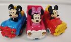 Lot of 3 VTech Disney Go Go Smart Wheels Cars Mickey &  Minnie Battery Tested