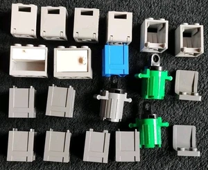 LEGO Furniture Container Cabinet Box Cupboards Chair Crate Drawers Grey Bundle - Picture 1 of 4