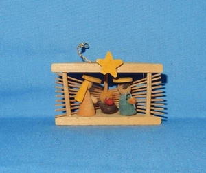 Vintage Holz Krippe Weihnachtsschmuck - Bild 1 von 6